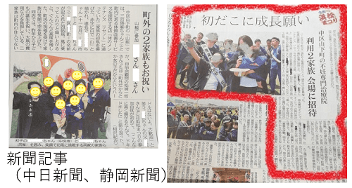 中日新聞、静岡新聞などに掲載